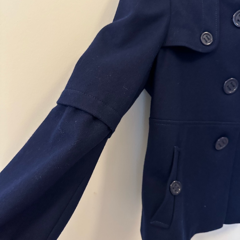 Elevenses Navy Button Up Jacket - image 4